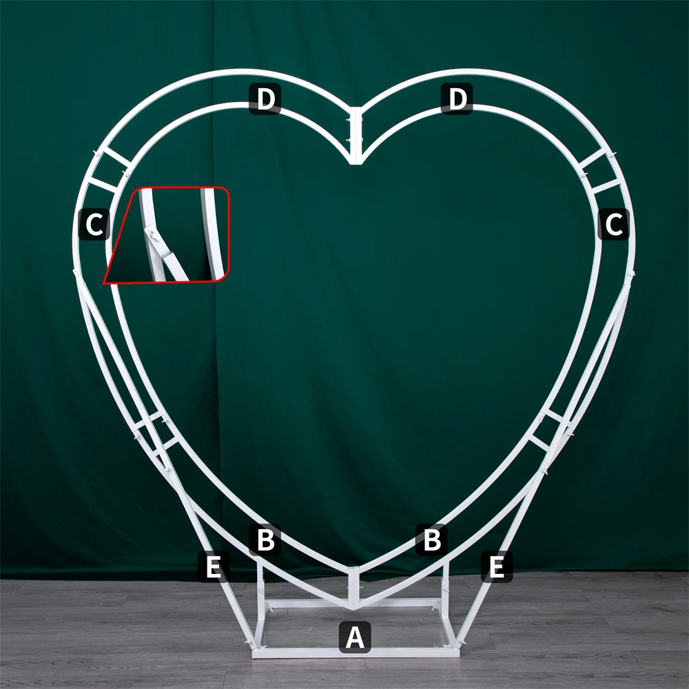 Upgraded Heart-Shaped Wrought Metal Arch Stand, Wedding Flower Frame, Essential Props, Proposing, Marriage Party Decoration