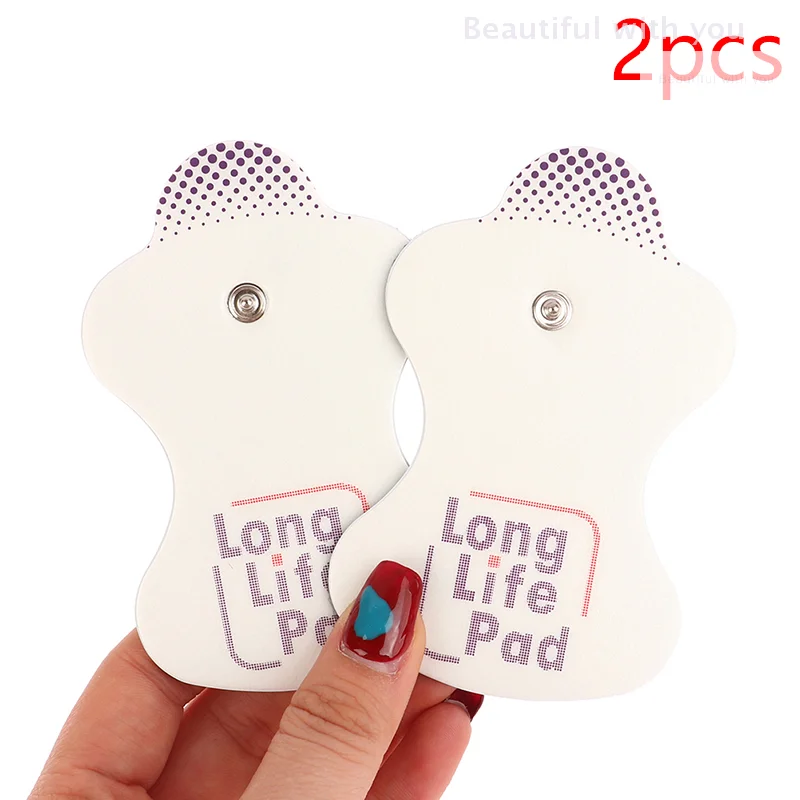 2PCS Long Life Pad Electrode Massage Pads Cable for Digital Tens Acupuncture Device Body Massager Therapy Machine