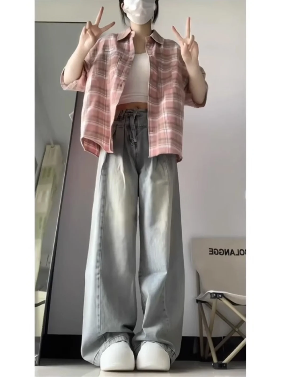 Women'S Looks Jeans For Women High Waist Cargo Pockets Multi Pocket Utility Workwear Military Camouflage Ladies Female Denim