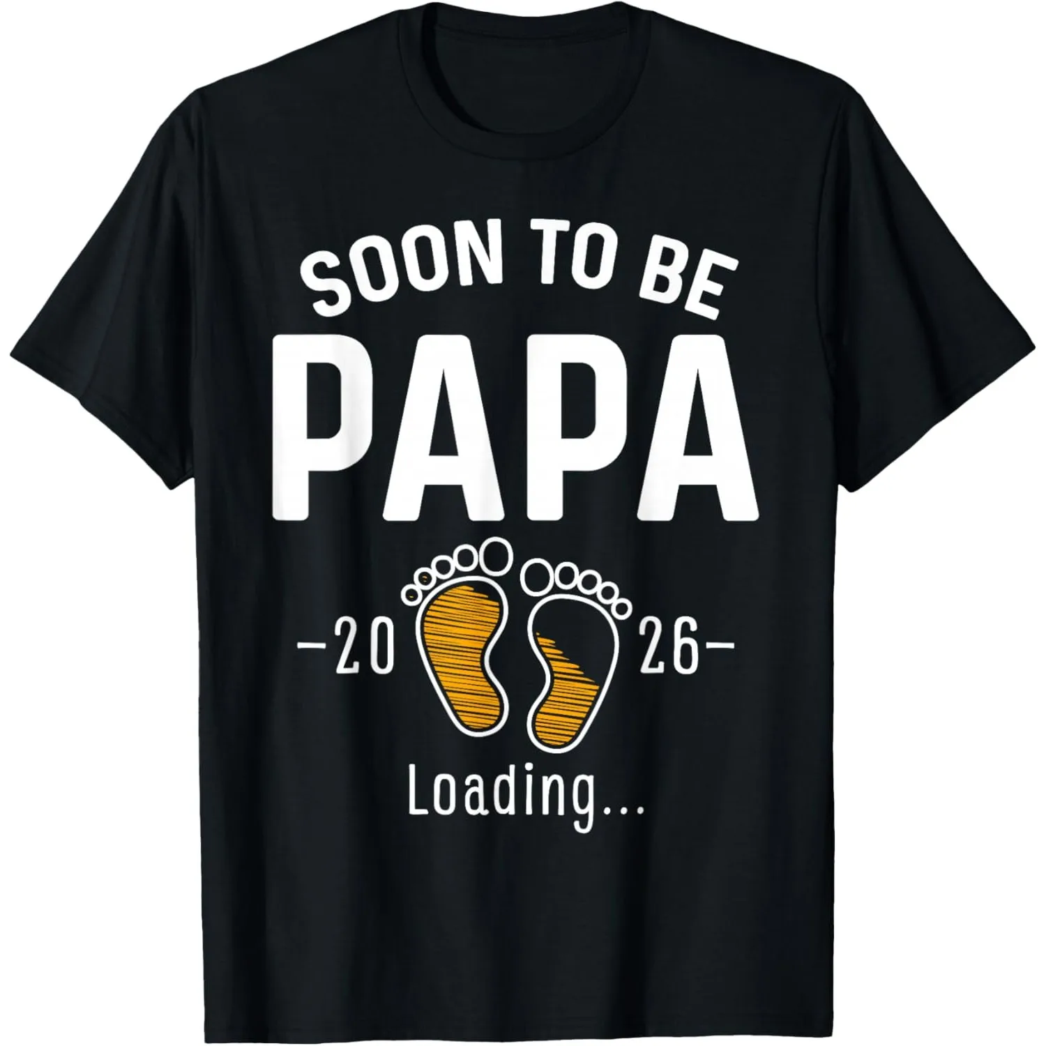 Soon To Be Papa Est 2026 Loading Graphic Tee For Men First Time Dad T-Shirt