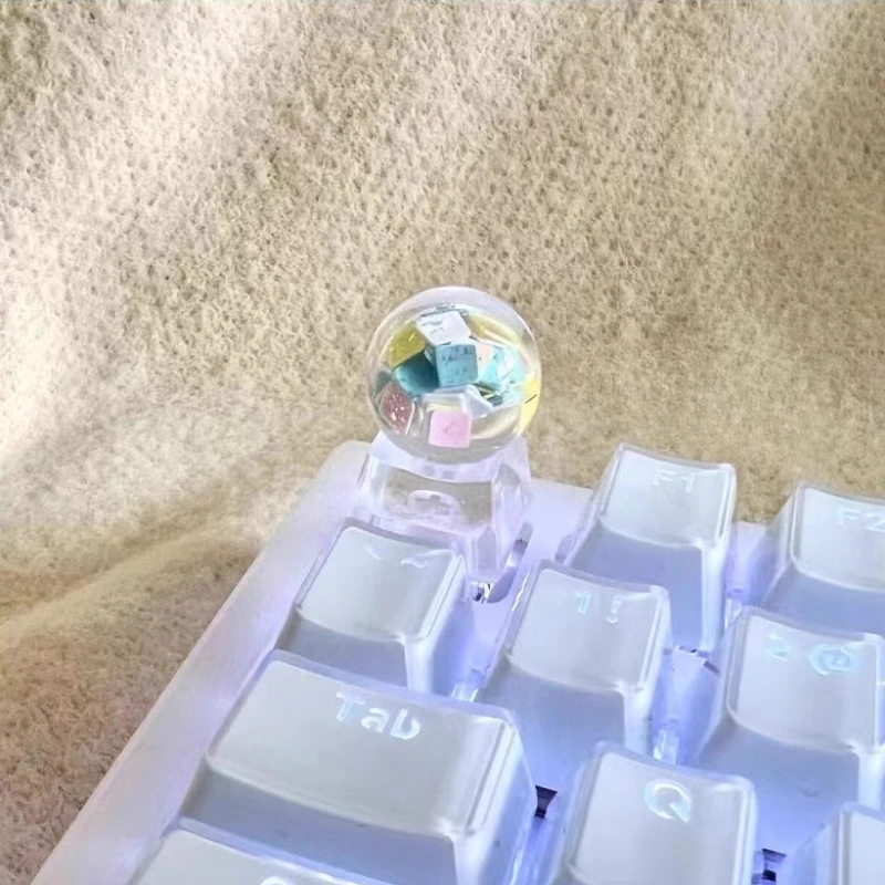 Transparent Crystal Ball Theme Keycaps Set 3D Resin Artisan Key Caps Custom Original Handmade Keycaps for Mechanical Keyboard - Image 3