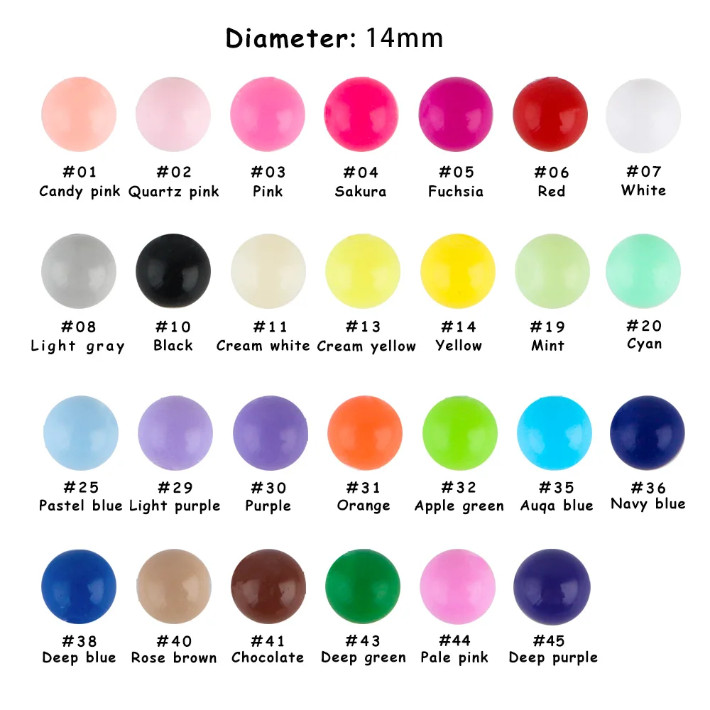6-16mm 20-200pcs/Lot Multicolour Acrylic Round Beads Handcraft Spacer Bead For Jewelry Making DIY Bracelet Necklace Accessories
