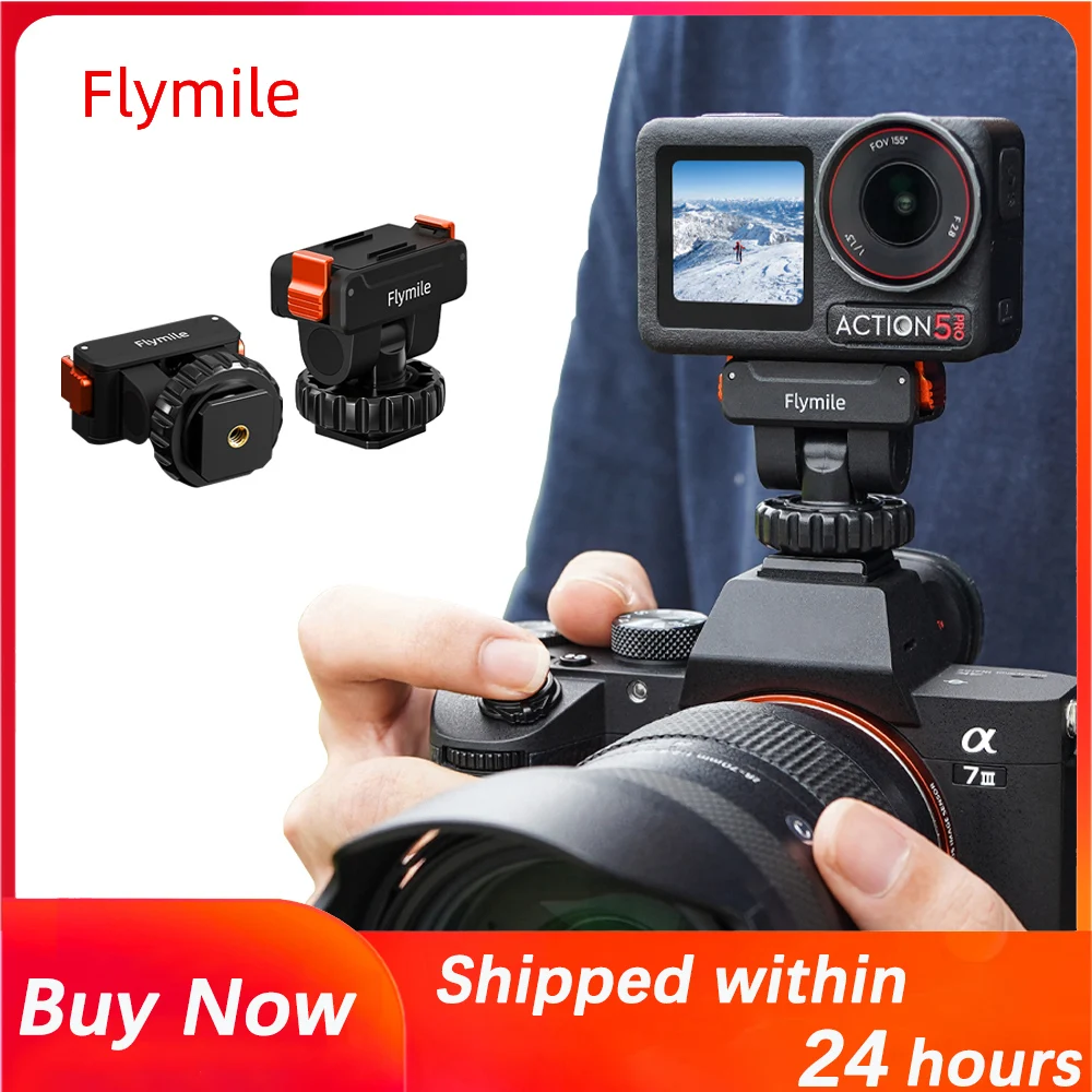 Adaptador de zapata fría para cámara para accesorios DJI Action 5 Pro 4 3, soporte magnético de liberación rápida, soporte para cámara de acción, Base de conexión