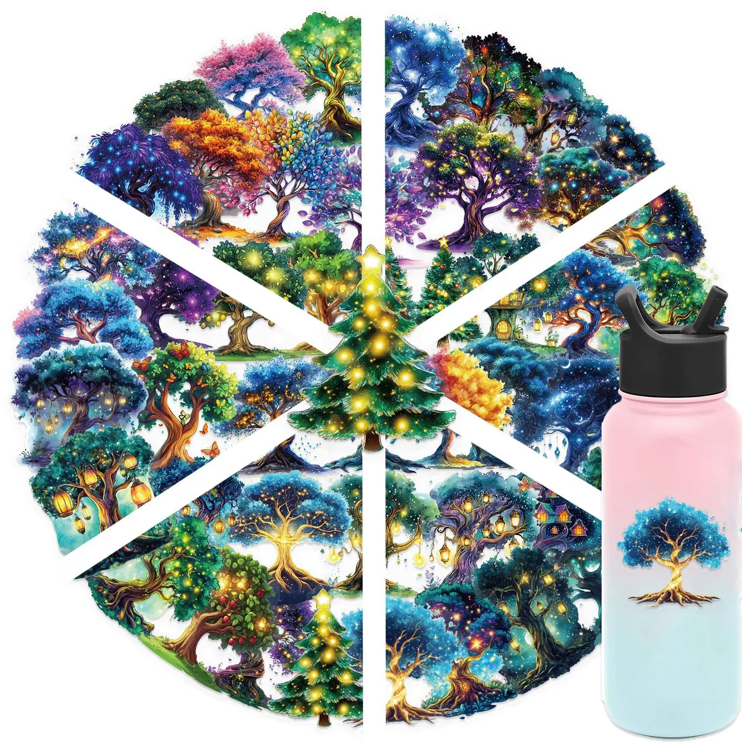 10/30/50PCS Albero Magico Creativo Graffiti Trasparente PET Adesivo FAI DA TE Telefono Laptop Bagagli Skateboard Graffiti Decalcomanie Divertimento per il Capretto
