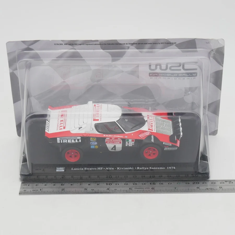 Diecast IXO 1:24 Scale Lancia Stratos HF WRC 1978 Alloy Car Model Collectible Toy Gift Souvenir Display Ornament