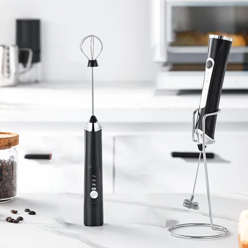 Rechargeable Milk Frother Wand Electric Whisk for Coffee Latte Cappuccino Hot Chocolate Matcha Foam Mixer
