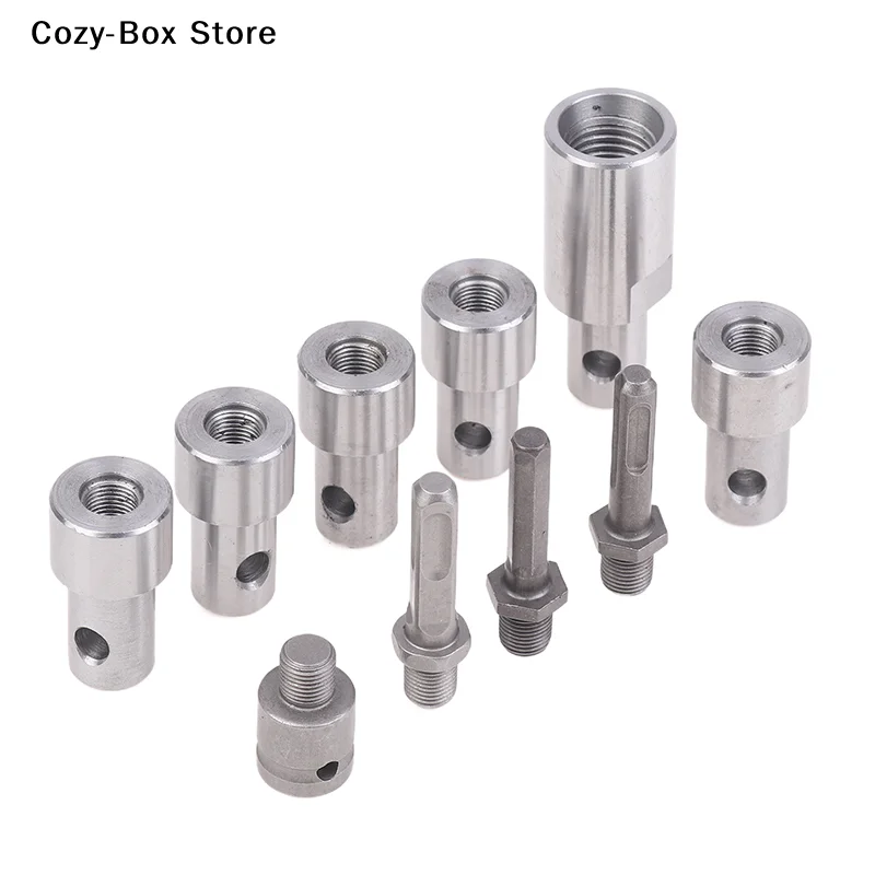 [ZY]Earth Auger Adapter Tool 4 Interface Types Round Hexagonal Handle Earth Auger Adapter Tool For Drill Wrench Hammer Machine