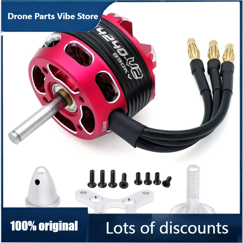 FySurpass Hobby C4240 Outrunner borstelloze motor voor RC-vliegtuig met vaste vleugels ESC-ventilatorsysteem