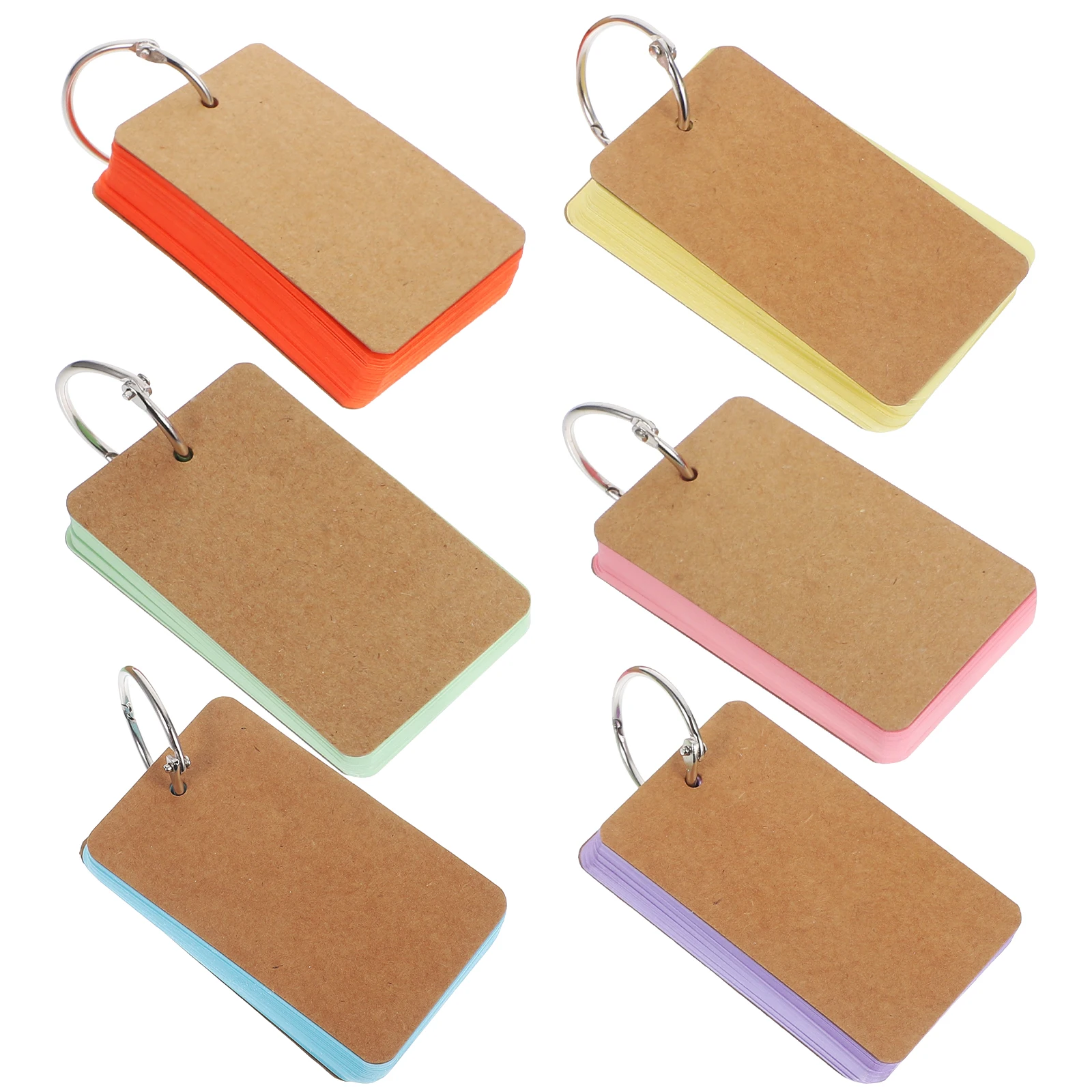 

6 Books Blank Card Note Cards Notecards Flashcards Classroom Colorful Vocabulary Mini English