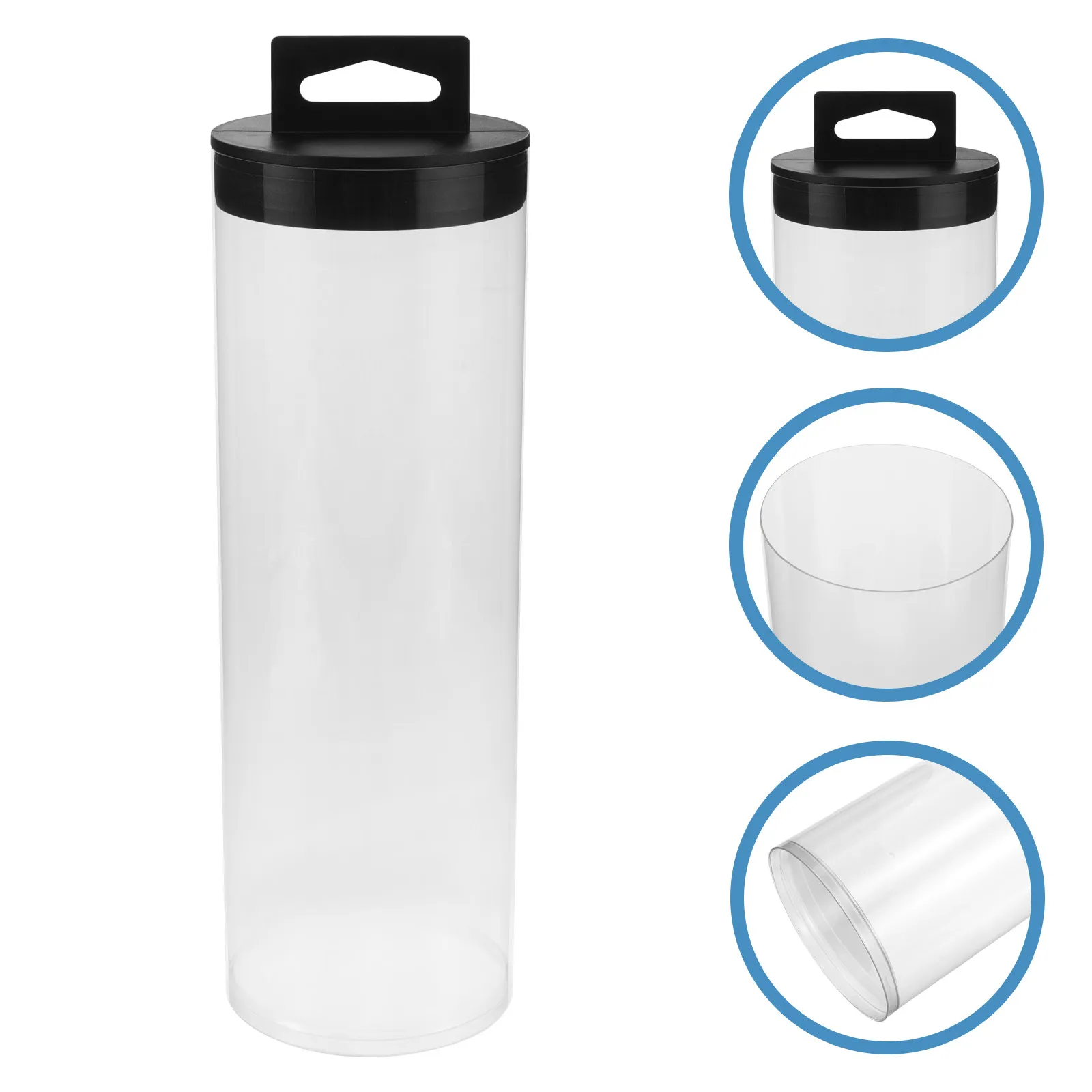 

Transparent Tennis Ball Storage Cylinder Plastic Container Tube Lid Pickleball Display Case Holder Organizer Ball Display Stand