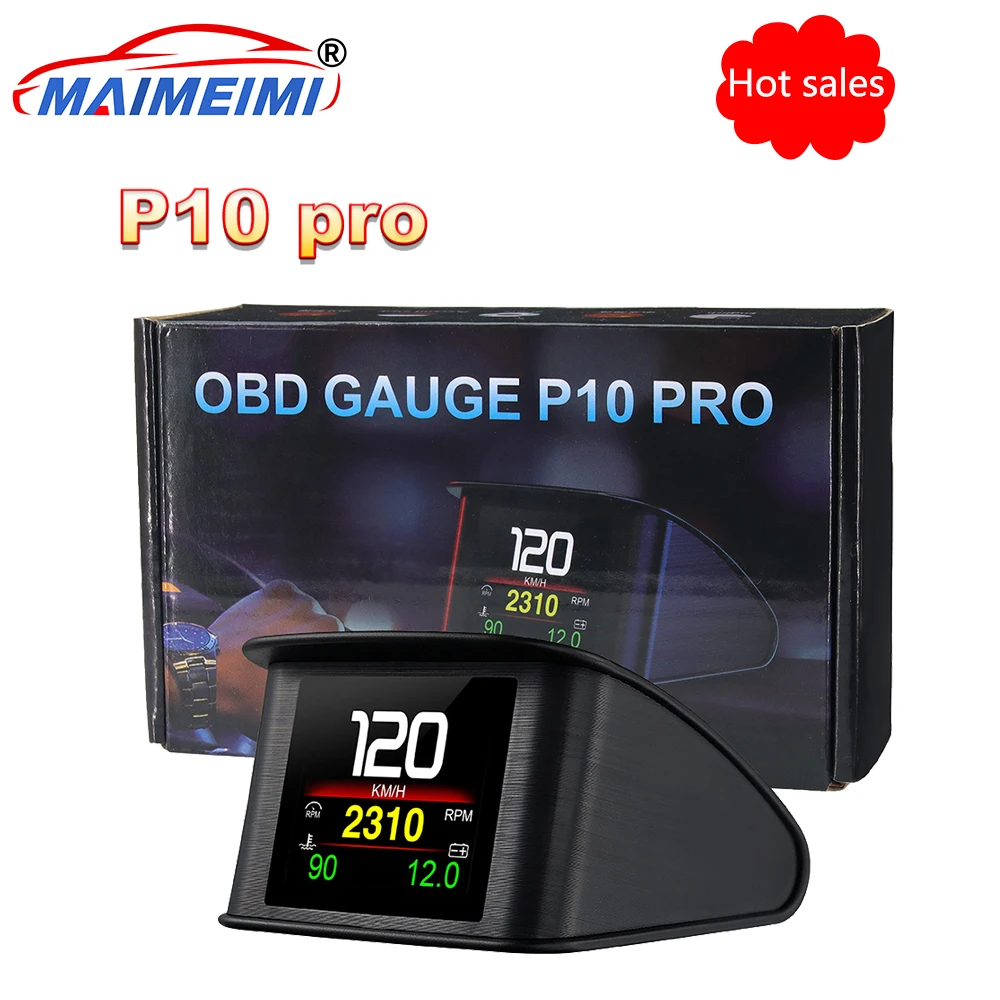 P10 PRO Car OBD2 Head Up Display Digital Speedometer On Board Computer Overspeed Alarm Engine Fault Code Electronic Accessories