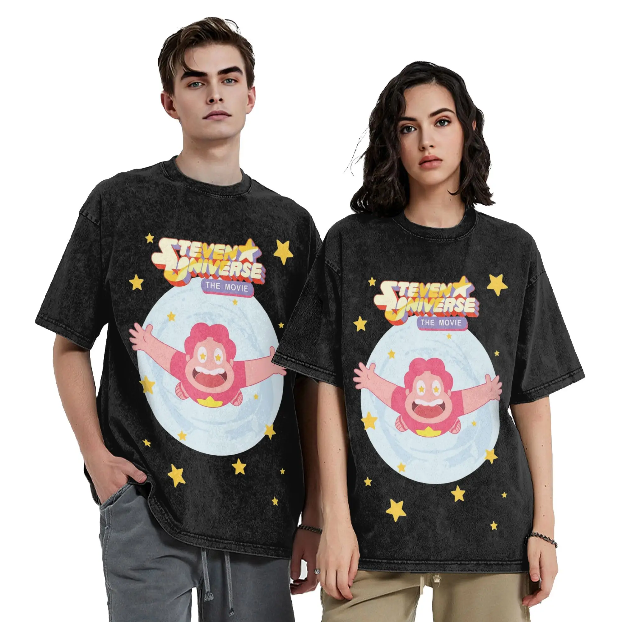 Stevens Universes The Movie Washed T Shirts Streetwear Hip Hop Retro T-Shirt  Tee Shirt for Men Women Short Sleeve Harajuku