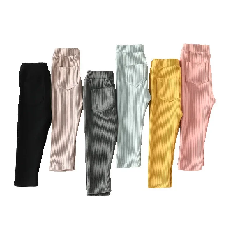 Baby Girls Cotton Leggings Little Girl Big PP Pants Spring Autumn Kids Pants High Waist Trousers Children's Pant image 5