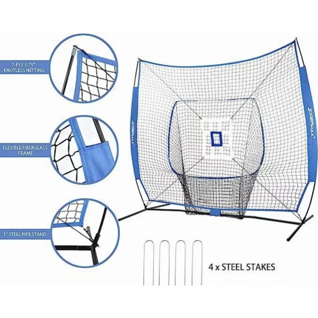 Practice Net Deluxe Tee Ball Caddy 3 Training Ball/Strike Zone Bundle Carrying Bag | Baseball Softball Pitching Batting