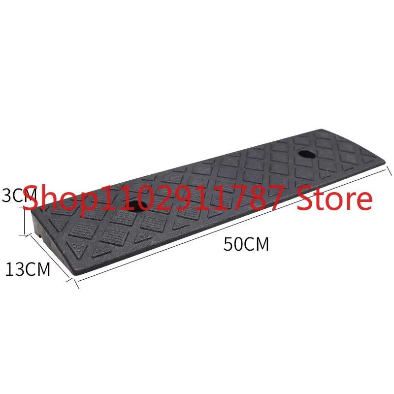 

50*13*3cm Plastic PVC Road Slope Ramp Pad Portable Car Step Uphill Triangle Mat Curb Rubber