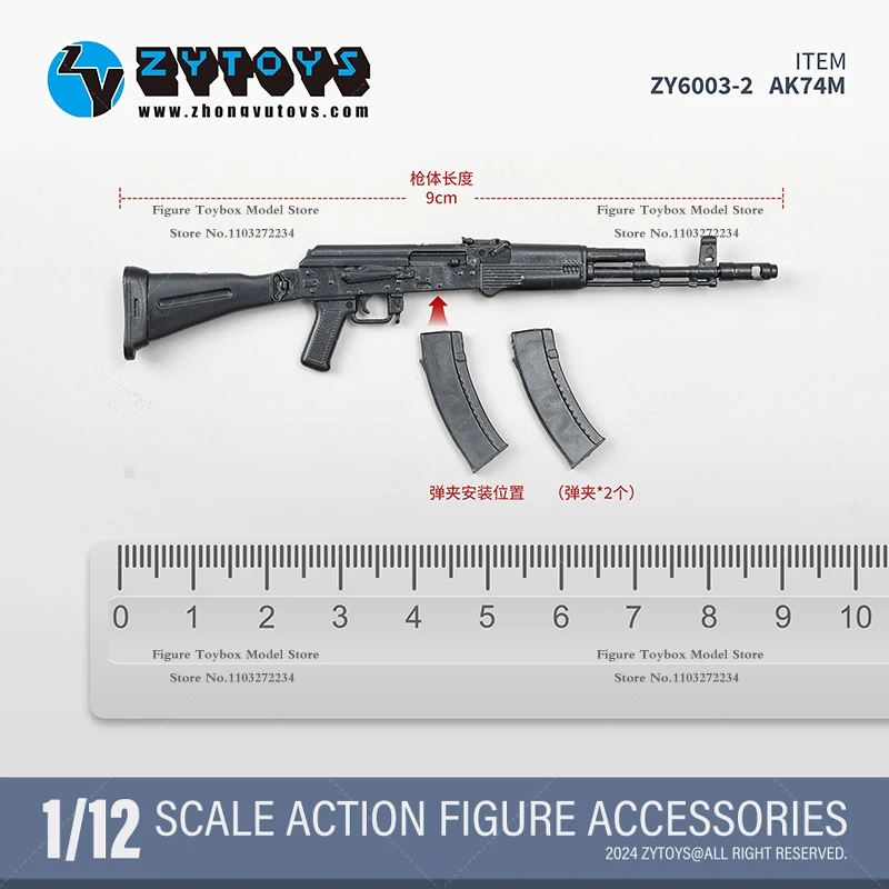 ZY6003 1/12 ทหารอุปกรณ์เสริมอาวุธ AK74 RPG-7 SVD FIM-92 Mini Non-Functional รุ่นปืนของเล่นสําหรับ 6 "ทหาร Action Figure