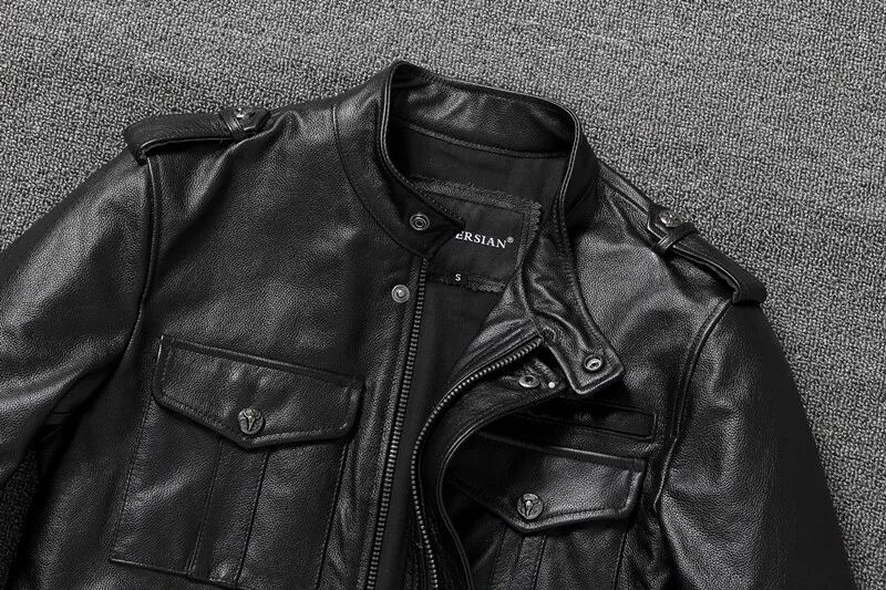 Genuine Leather Man Jackets Slim Soft Cowhide Jackets Streeetwear Fall Fashion Leather Coat Mens Clothing Special Offer view 4