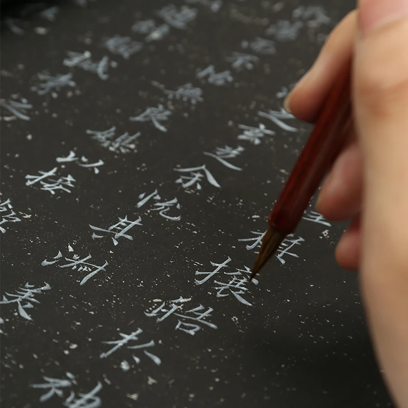 Batik – Papier Xuan demi-mûr, pinceau chinois, calligraphie, travaux de création, encre blanche, or, Papier spécial riz, Papel de chine