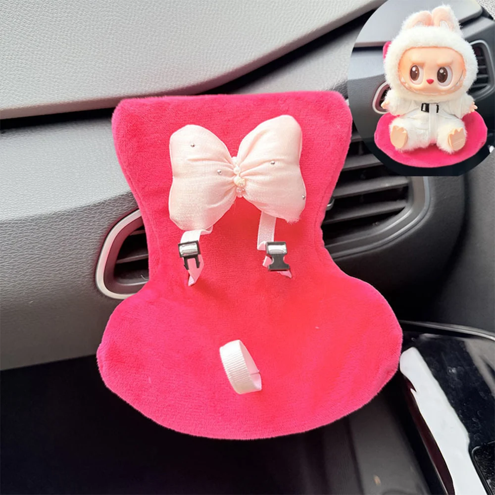 

Plush Safety Seat For Labubu Doll Plush Safety Seat Automotive Air Aromatherapy Decoration Automotive Accessories Gift