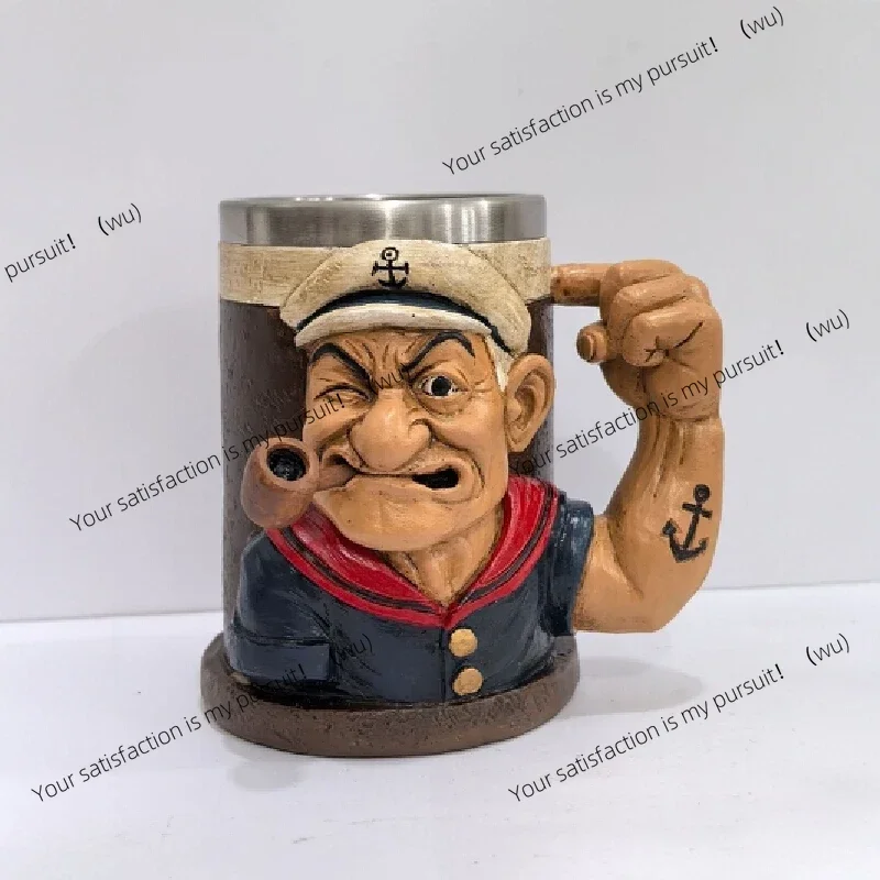 3d Popeye Power Mug Home Coffee Cup Decoration Powerful Sailor Gift New Arrival Cartoon Character Toy Figure Collectible Item