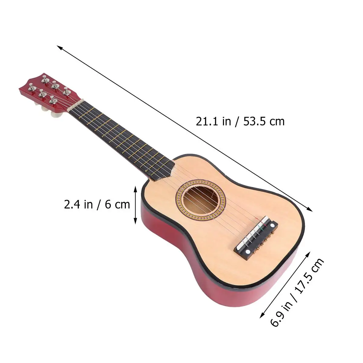 Children's Guitar 21 Inch Wooden Acoustic Folk Music Instrument for Kids Beginners with Silky Great as Gift