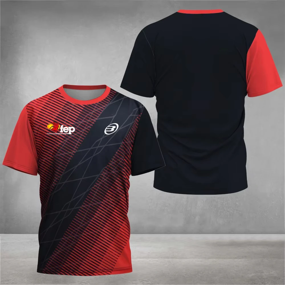 

2025 Cool Padel Breathable T-Shirt Men's Quick Dry Short Sleeve Summer Outdoor Tennis T-Shirt Children's Training T-Shirt