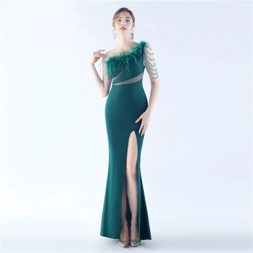 

Stunning One-Shoulder Prom Dress with Floor-Length Satin and Mermaid Prom Dresses