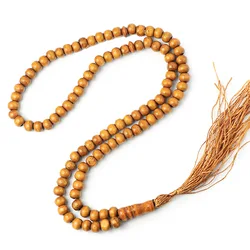 Wood Tasbih Prayer Beads 99 Muslim Prayer Beads Islamic Handheld Prayer Beads Muslim Rosary Beads Bracelet with Tassel