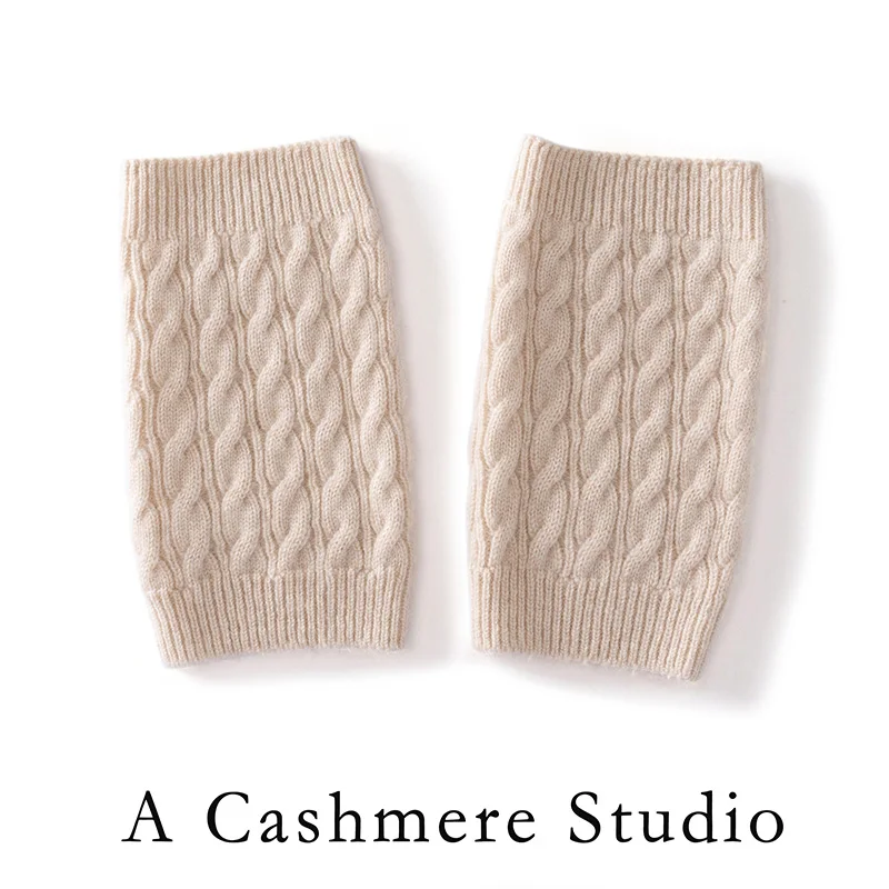 100-cashmere-ankle-protection-warm-elbow-protection-winter-sports-unisex-solid-color-knitted-jacquard-ankle-protection