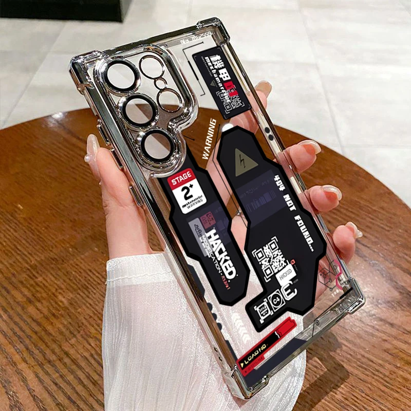 Phone Case for Samsung Galaxy A55 A53 Cases S26 S25 S24 S23 S22 S21 FE Plus Ultra A54 A35 A34 Mecha-Style Graffiti Airbag Cover view 6