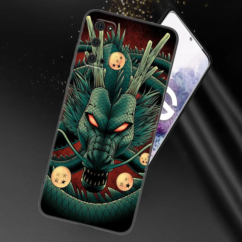 Dragons B-Ball Anime Phone Case For Samsung Galaxy S23 S21 S20 FE S24 S22 Ultra S10E S10 S9 S8 Plus Black Silicone Cover