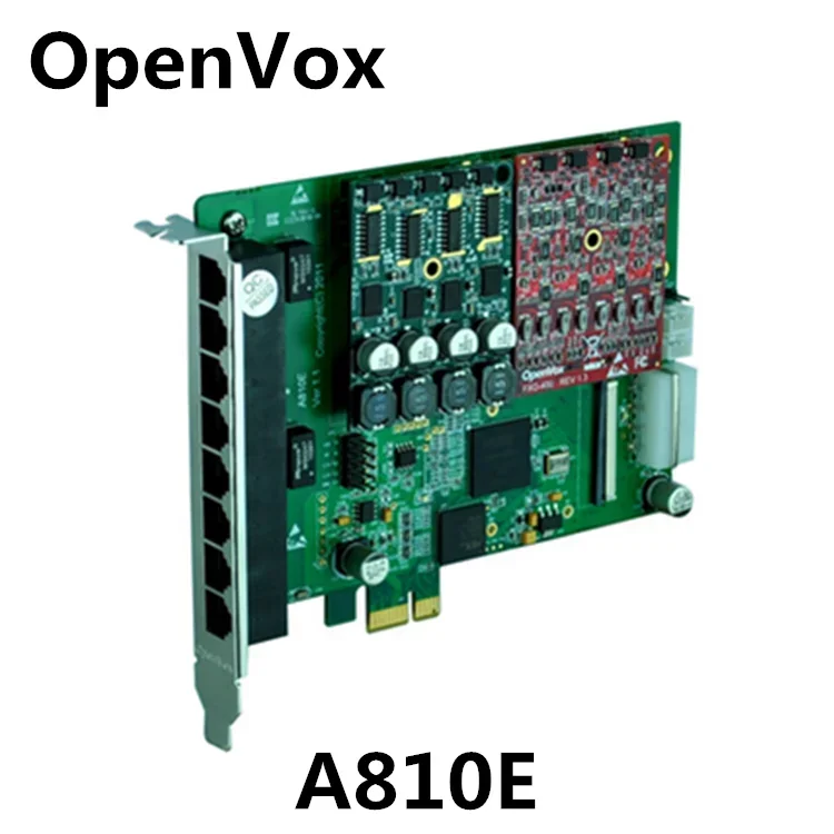 

2026 Asterisk 8 Port FXS FXO PCI-E Card OpenVox A810E Analog Card