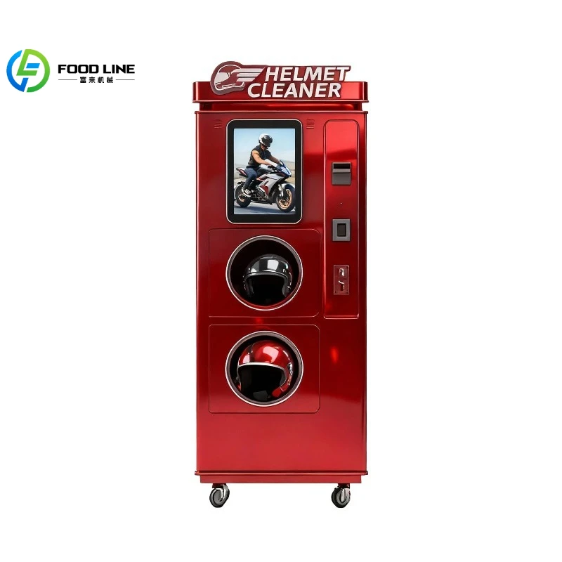 Customize Helmet Cleaning Vending Machine Smart Touch Screen Multi Payment  For Motorbike Bicycle Helmet Rental Station Business