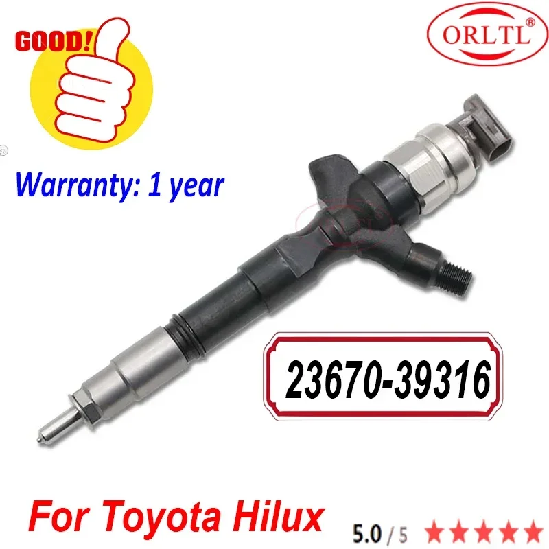 

Форсунка дизельная в сборе 23670-39316 (2367039316) для Toyota Hilux 1KD-FTV/2KD, аналог 23670-39315 ORLTL