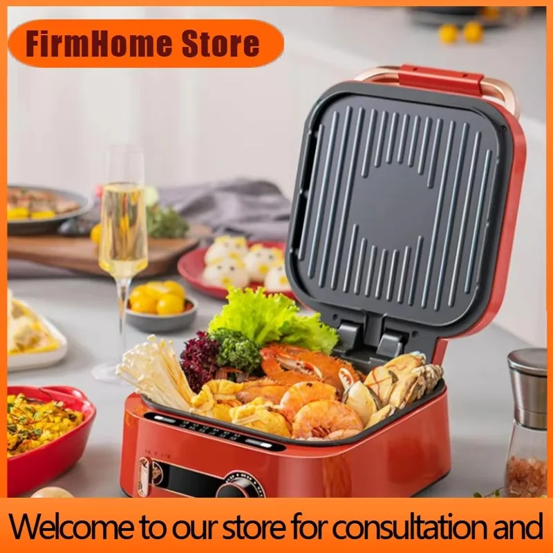 FirmHome StoreMulti Function Electric Pancake Deepen Electric Hot Pot Double Sided Heating Barbecue Frying Household Electric
