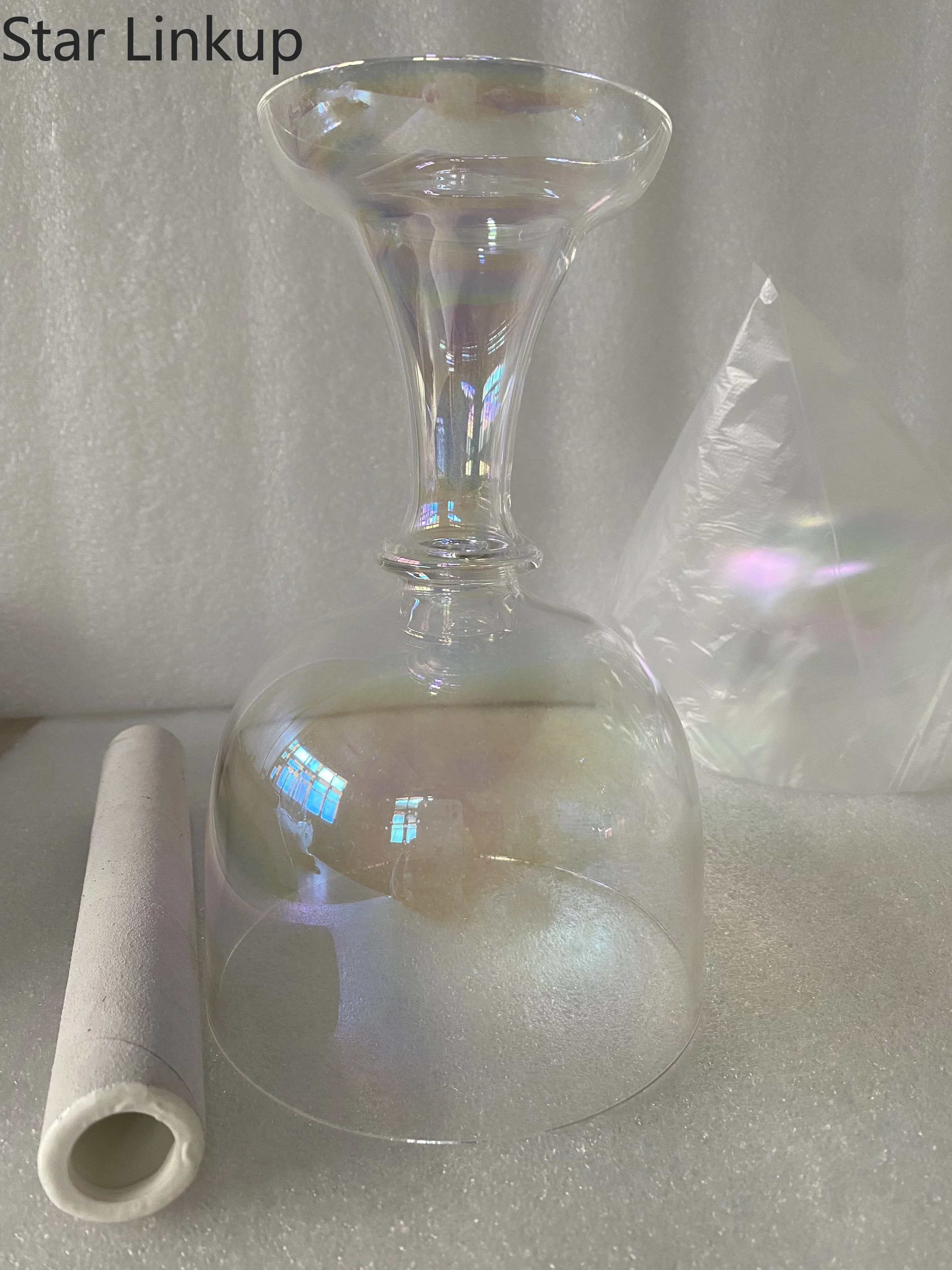 Star Linkup 5 Inch Cosmic Rainbow Clear‑Color Crystal Singing Chalice, 528Hz Healing Frequency Sound Vibration Bowl for Chakra Sound‑Healing Therapy