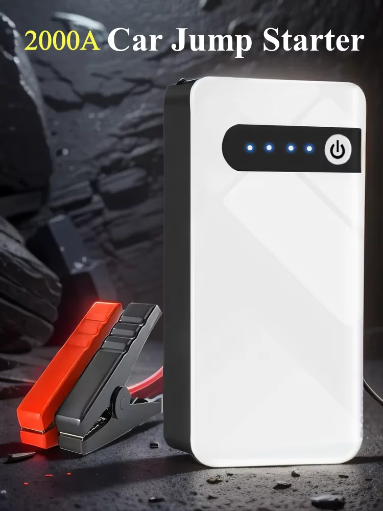 GKFLY Nowa Ładowarka Samochodowa 2000A Rozrusznik Awaryjny Przenośny Booster Akumulatora Samochodowego Ładowarka 12V Urządzenie Rozruchowe Power Bank 44.4Wh — zdjęcie 2