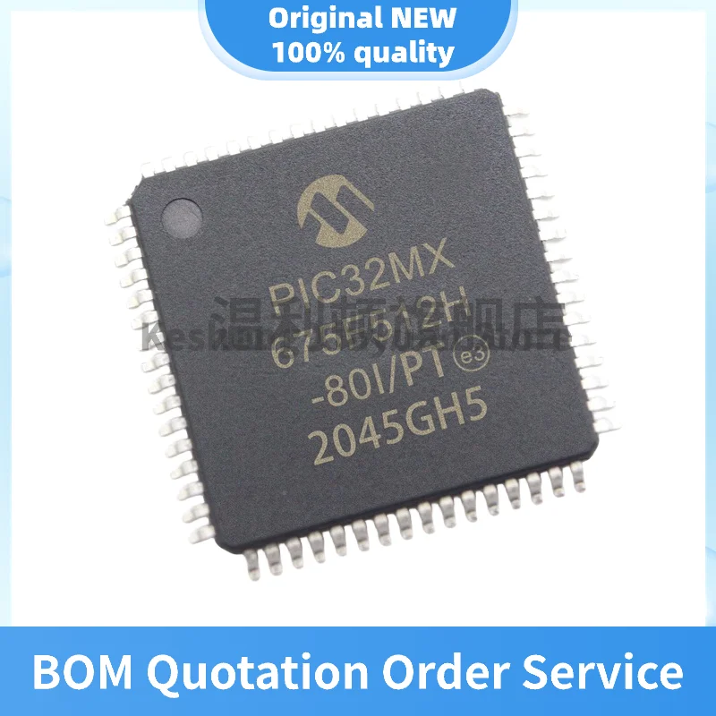 

Brand-new PIC32MX675F512H-80I/PT package QFP64 32-bit microcontroller original genuine spot.