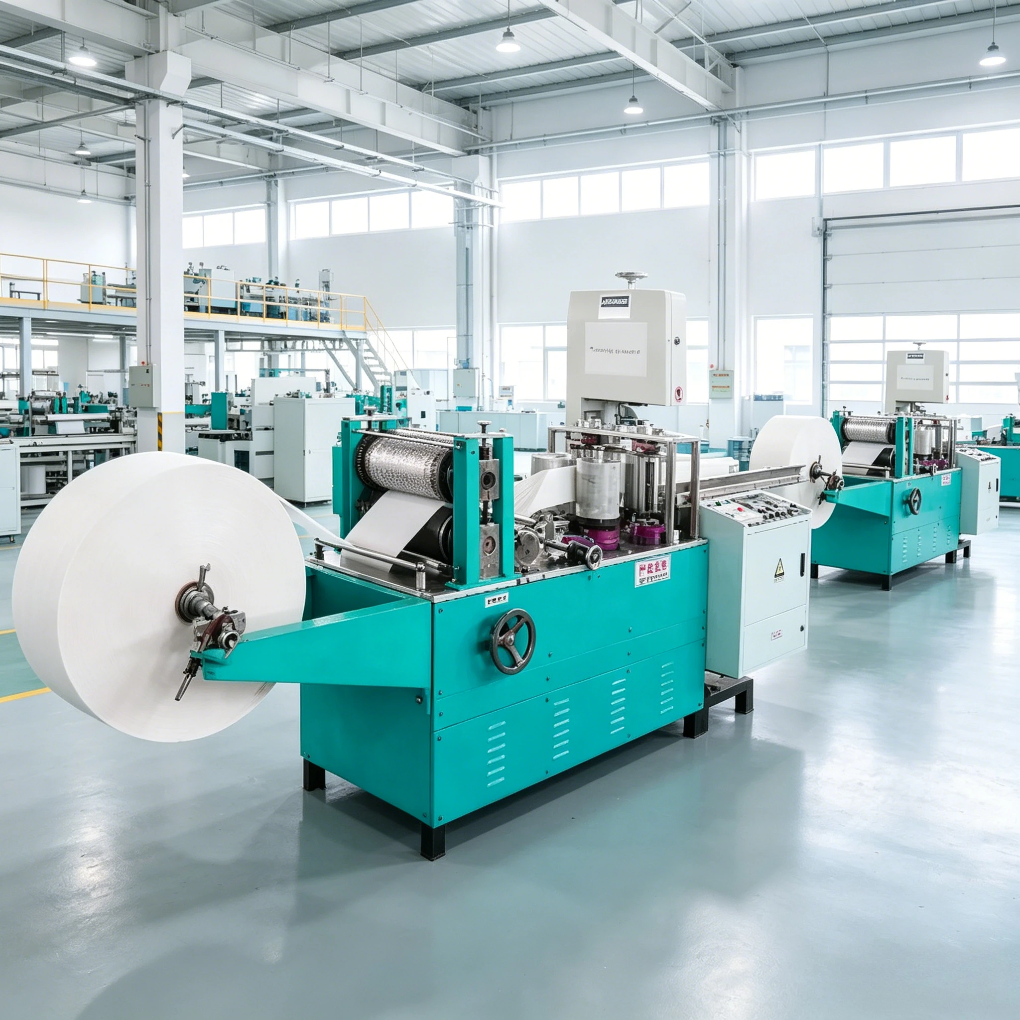 Automatic 1/4 Folding Paper Napkin Making Machine, Small Business Napkin Tissue Folding Equipment with Embossing customized