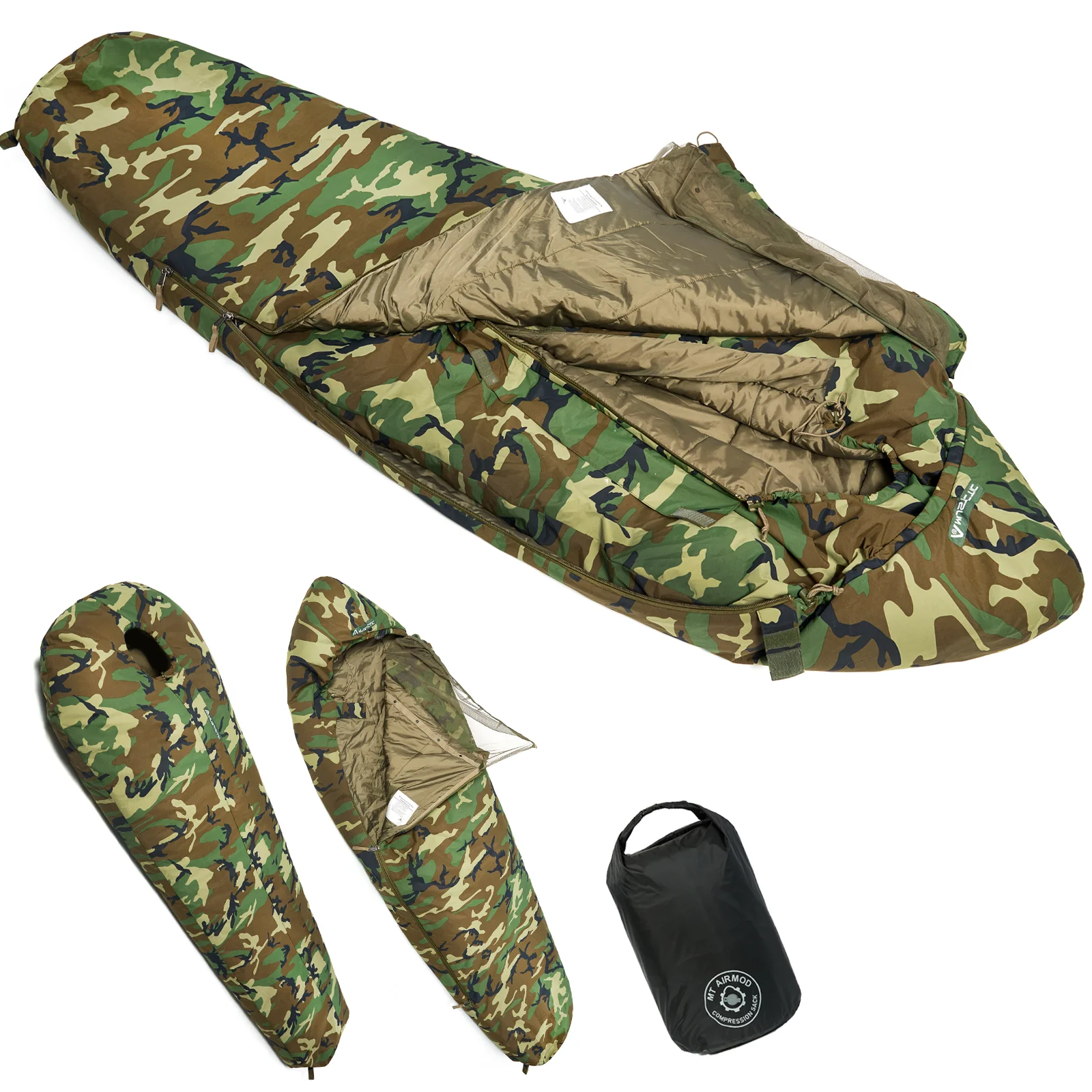 モジュラースリーピングシステム4点セット 寝袋　シェラフB Amazon.co.jp: 実物米軍 モジュラーシステム-34.4℃ シェラフ 寝袋