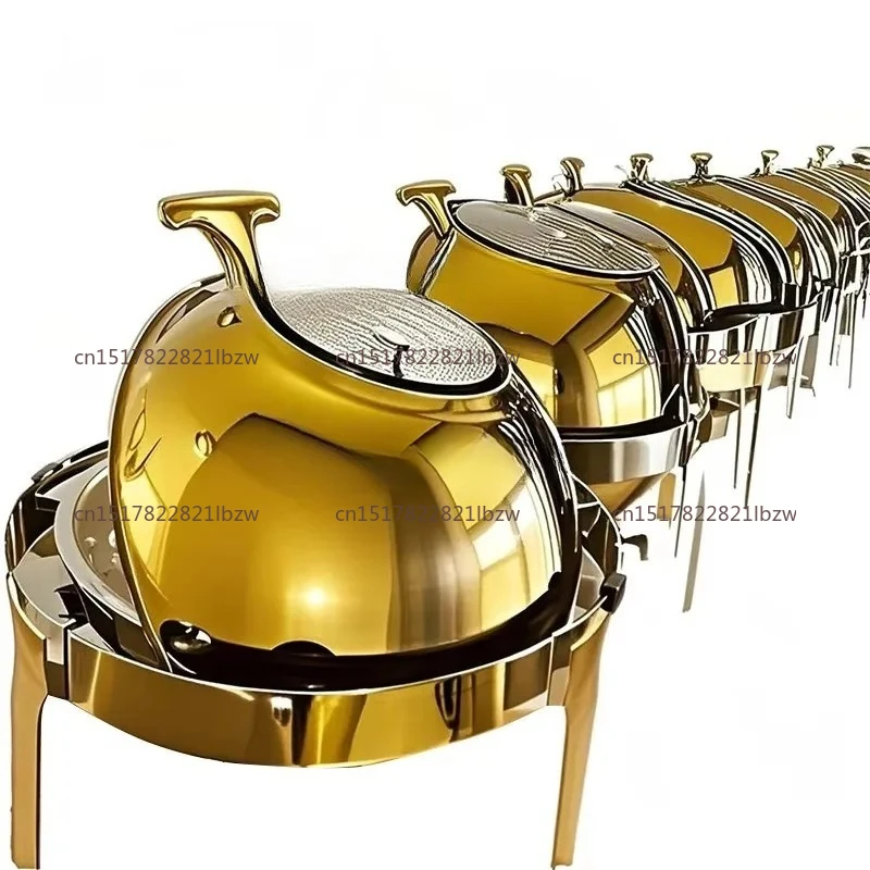 Lux-ury Round 6L Stainless Steel Collection Multi-Style OEM Solutions Private Label Wholesale Chafing Dish