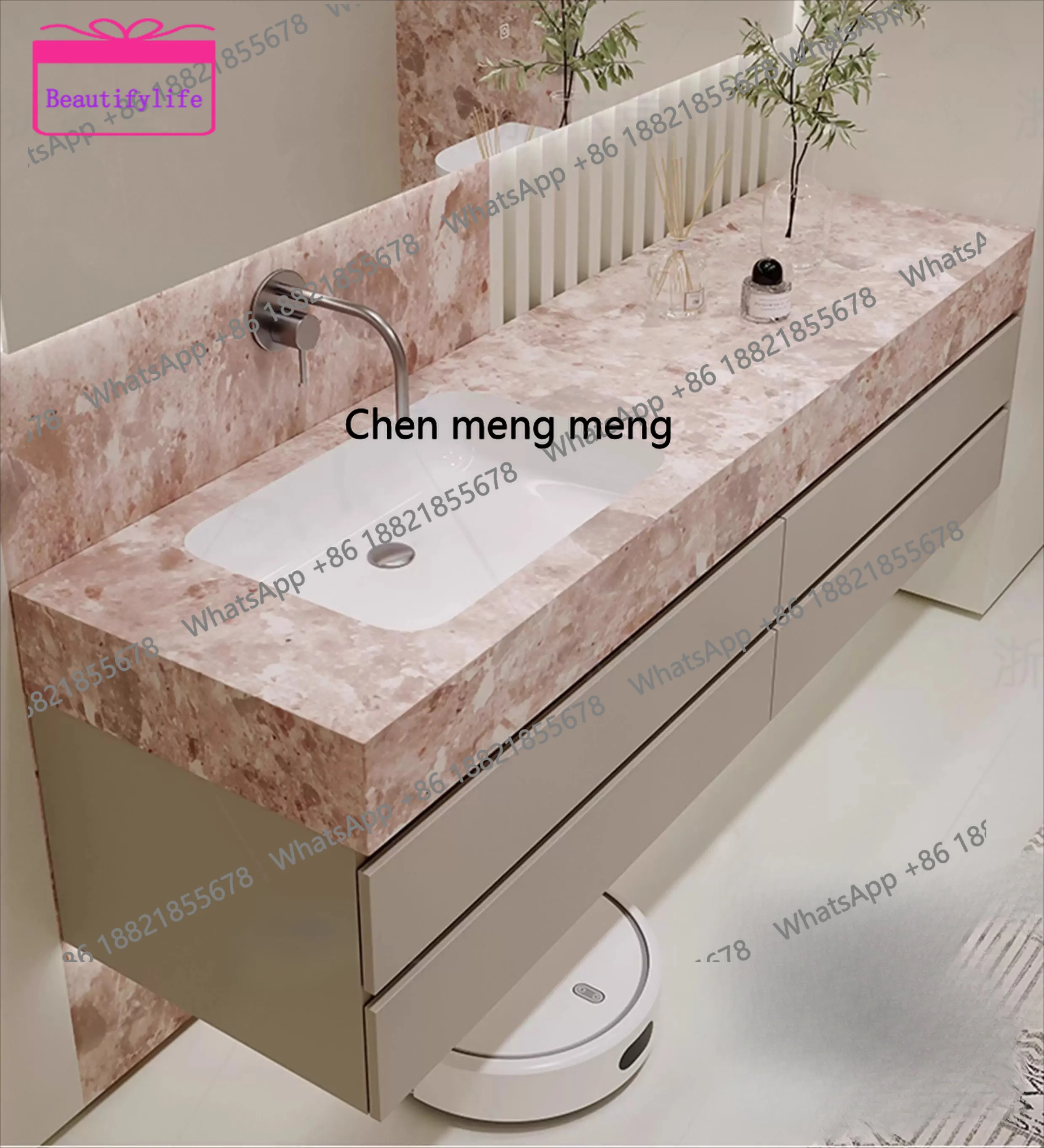 

YL MF Slate seamless integrated basin, bathroom cabinet combined toilet, washstand