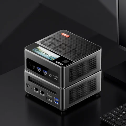 AOOSTAR GEM12 Mini PC Ryzen 7 PRO 8845HS 8C/16T Radeon 780M Dual NVMe OCuLink 70W USB4 for Desktop Gaming Mini PC Computer Gamer