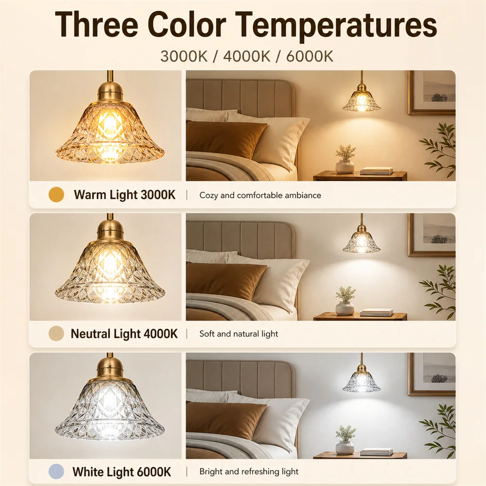 E14 E27 Crystal LED Bulb 3000K 4000K 6000K Crystal Glass Lamp Bulb Diamond Shape Light Bulb for Home Decoration Pendant Lamp
