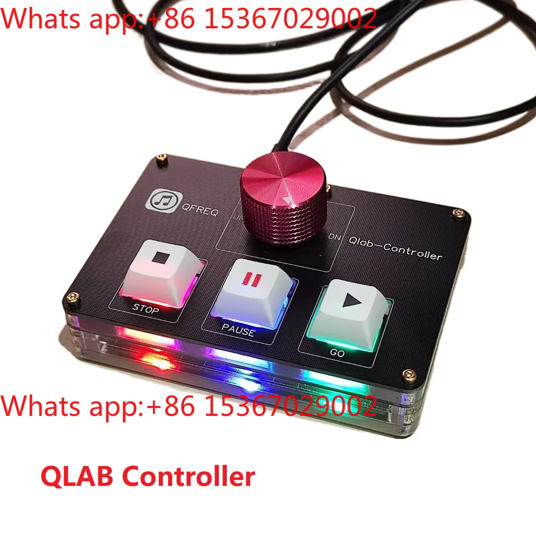 QLAB Controller Media Play USB/MIDI Dual Control Type-C Terminal Support QLAB, Hirender P1, SSP Customized Software