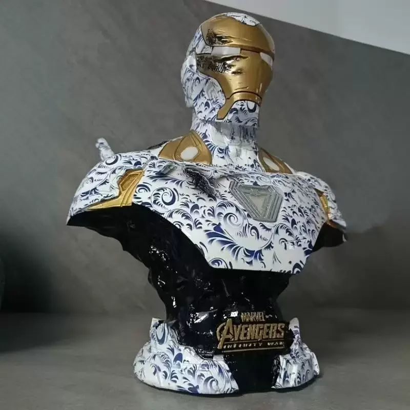 

Светящаяся статуэтка Железного человека Marvel MK50 из смолы, коллекционная фигурка из фильма «Мстители: Война бесконечности», декор для рабочего стола для фанатов супергероев