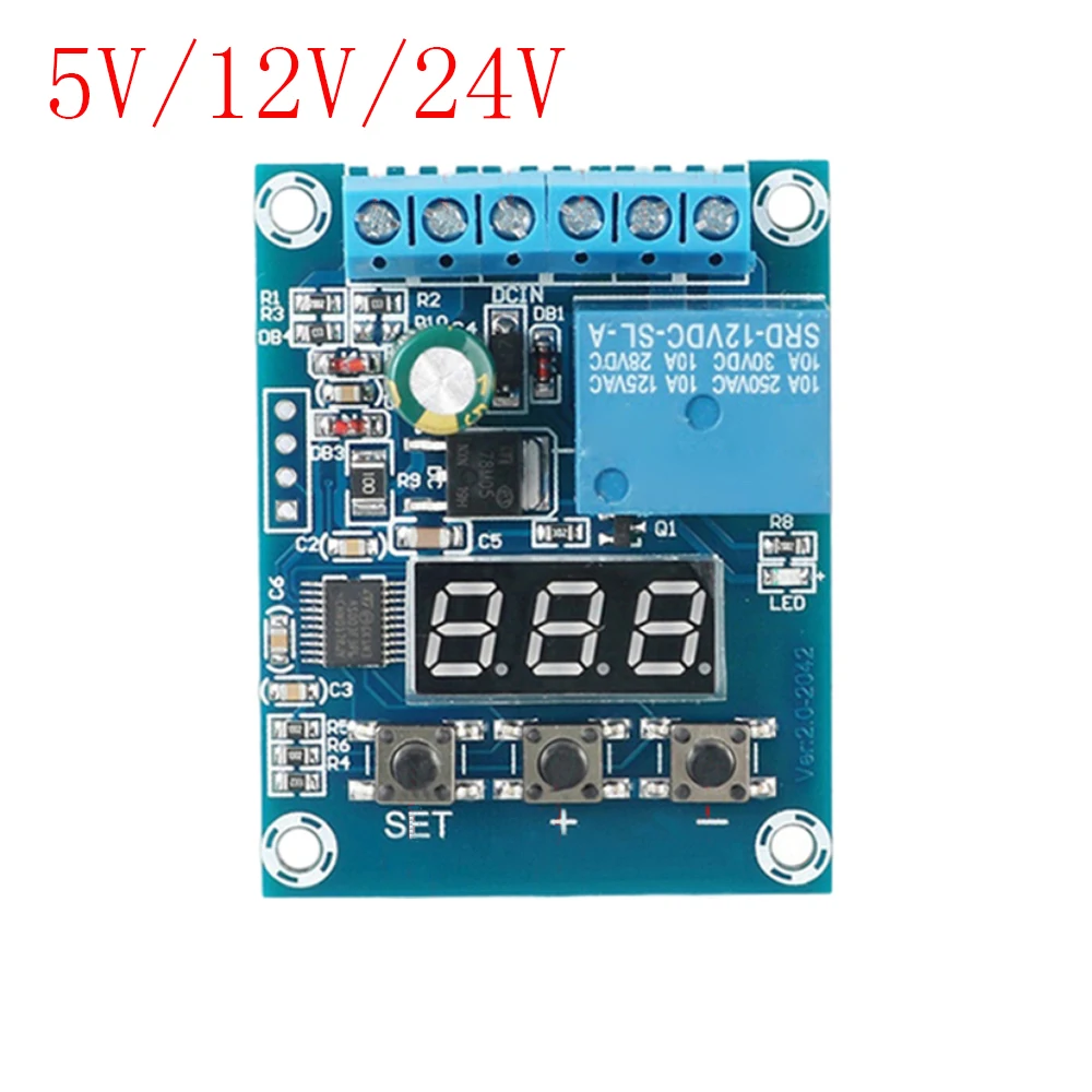 

Voltage Detection Module Relay DC 9V/12V/24V 12A Charge and Discharge Monitoring Module Output Voltage Detection Range 0-99.9V