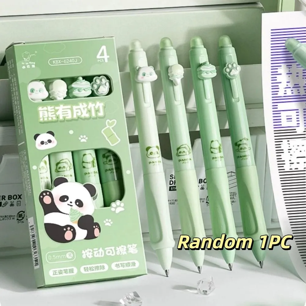 1pc Kawaii Aesthetic Thermal Eraser Pen Cartoon Black Blue Ink Erasable Gel Pen Cute INS 0.5mm Neutral Pen Kids