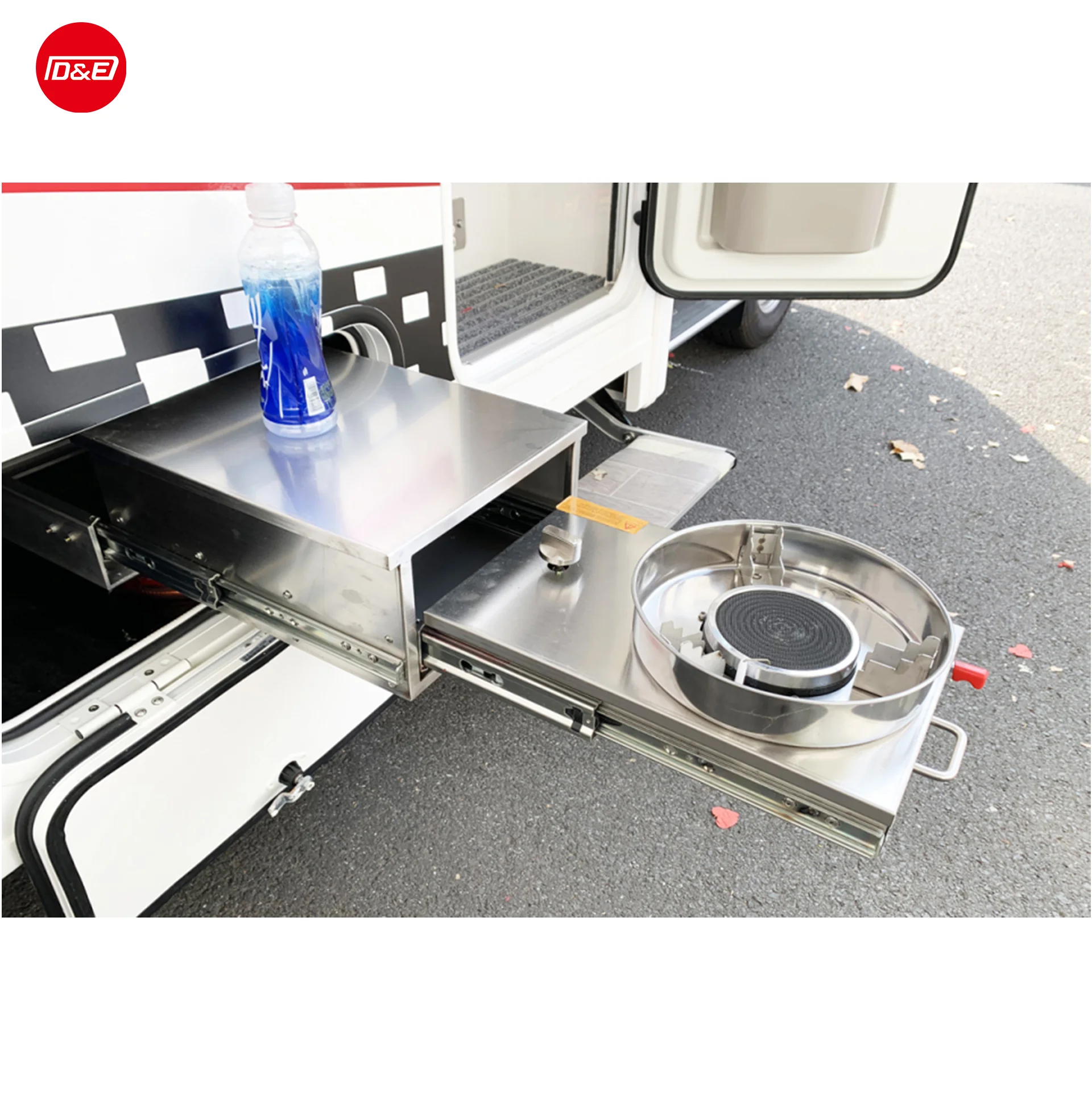 High-performance one-piece ordinary seven-star stove with sink faucet stainless steel seven-star stove C005 trailer kitchen outd