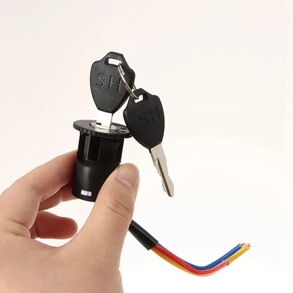 Ignition Switch Key Power Lock Universal Electric Bicycle Biking Portable Dustproof Cycling Parts for Electric Scooter